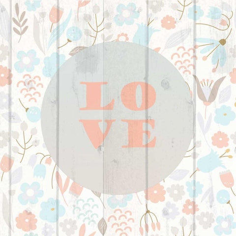 Spring Love Black Ornate Wood Framed Art Print with Double Matting by Allen, Kimberly