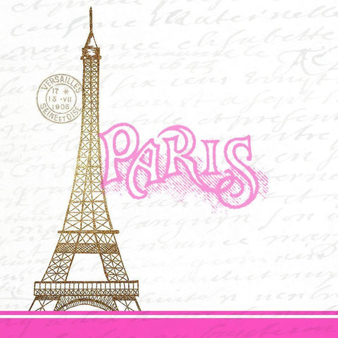 I LOVE Paris 1 White Modern Wood Framed Art Print by Allen, Kimberly