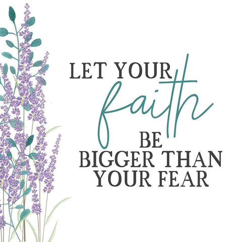 Your Faith Floral Black Ornate Wood Framed Art Print with Double Matting by Allen, Kimberly