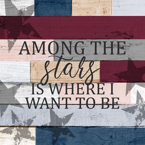 Among the Stars White Modern Wood Framed Art Print with Double Matting by Allen, Kimberly