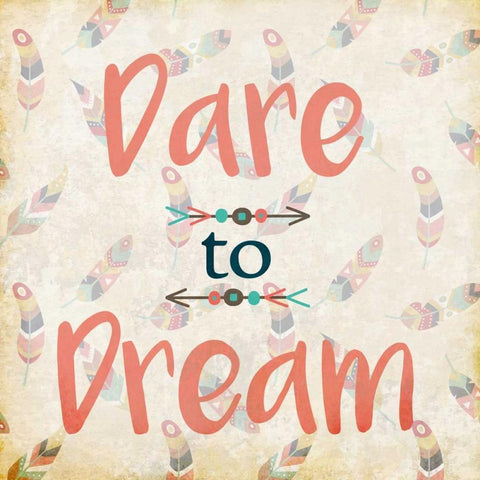 Dare to Dream White Modern Wood Framed Art Print with Double Matting by Allen, Kimberly