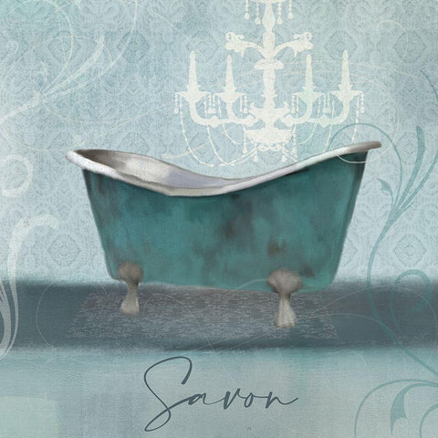 Le Bain 3 Black Modern Wood Framed Art Print with Double Matting by Allen, Kimberly