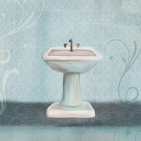 Le Bain 5 v2 Gold Ornate Wood Framed Art Print with Double Matting by Allen, Kimberly