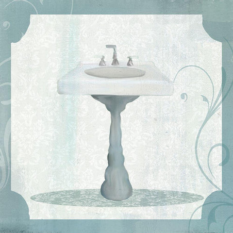 Le Bain 4 White Modern Wood Framed Art Print by Allen, Kimberly