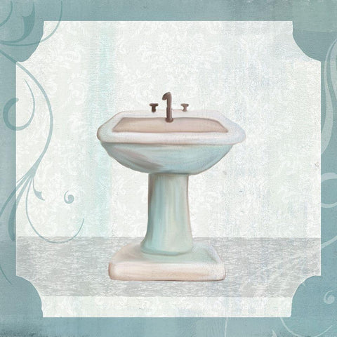 Le Bain 5 White Modern Wood Framed Art Print by Allen, Kimberly