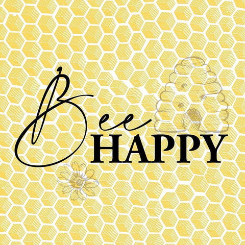 Bee 1 White Modern Wood Framed Art Print with Double Matting by Allen, Kimberly