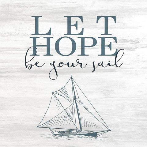 Let Love Hope 2 Black Modern Wood Framed Art Print by Allen, Kimberly
