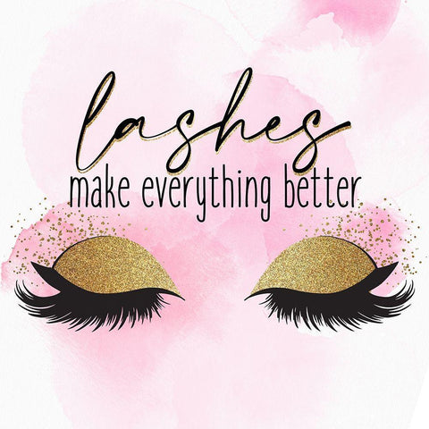 Lashes 1 Gold Ornate Wood Framed Art Print with Double Matting by Allen, Kimberly