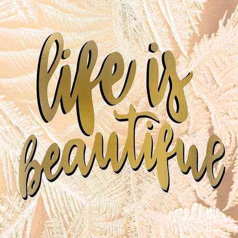 Life is Beautiful Black Modern Wood Framed Art Print by Allen, Kimberly
