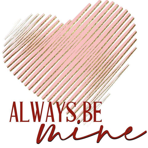 Be Mine White Modern Wood Framed Art Print with Double Matting by Allen, Kimberly