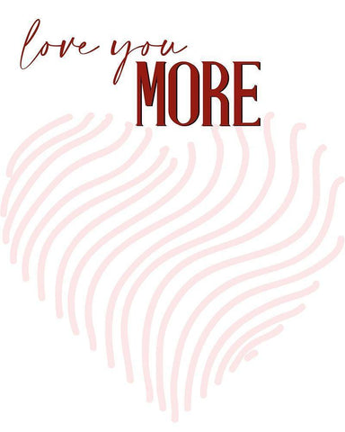 Love you More Black Ornate Wood Framed Art Print with Double Matting by Allen, Kimberly