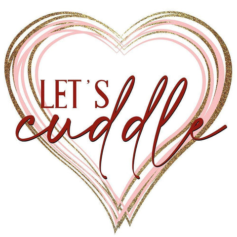 Lets Cuddle Black Modern Wood Framed Art Print with Double Matting by Allen, Kimberly