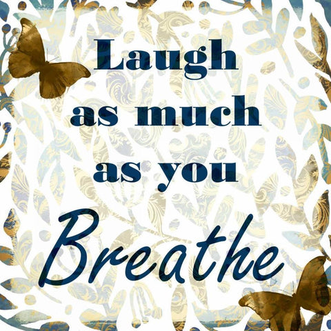 Laugh as Much Black Modern Wood Framed Art Print with Double Matting by Allen, Kimberly