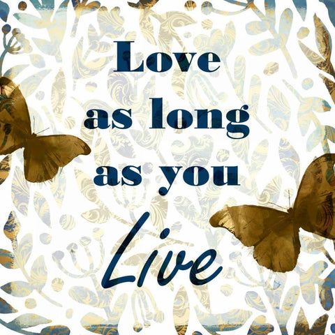 Love as Long Gold Ornate Wood Framed Art Print with Double Matting by Allen, Kimberly