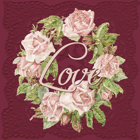 Love Christmas White Modern Wood Framed Art Print with Double Matting by Allen, Kimberly