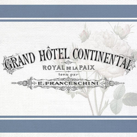 French Hotel 1 Black Modern Wood Framed Art Print with Double Matting by Allen, Kimberly