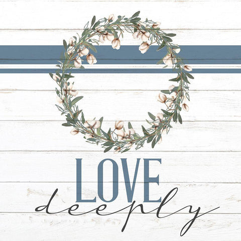 Love Deeply Gold Ornate Wood Framed Art Print with Double Matting by Allen, Kimberly
