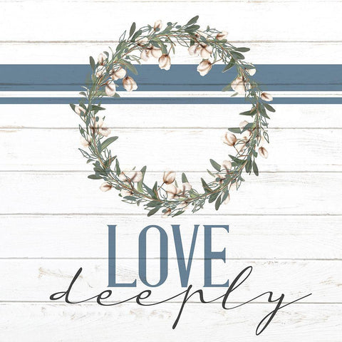 Love Deeply Black Ornate Wood Framed Art Print with Double Matting by Allen, Kimberly