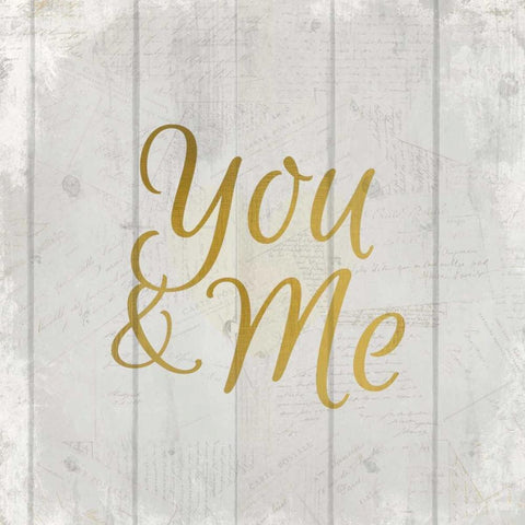 You and Me White Modern Wood Framed Art Print with Double Matting by Allen, Kimberly