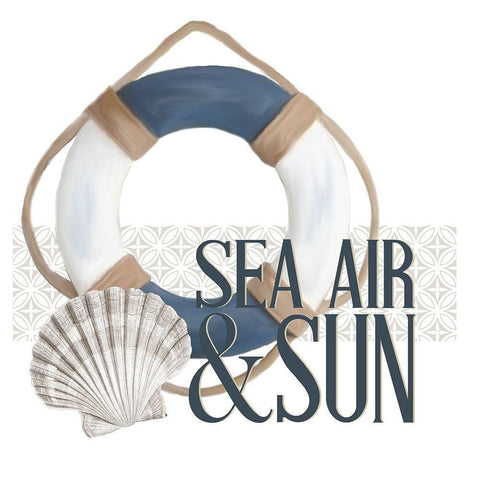 Sea Air 1 Black Modern Wood Framed Art Print by Allen, Kimberly