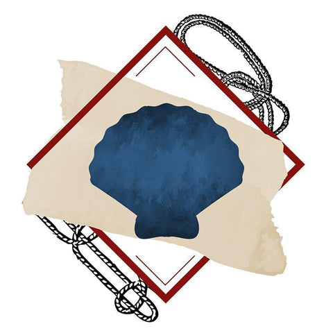 Seashore 2 White Modern Wood Framed Art Print with Double Matting by Allen, Kimberly