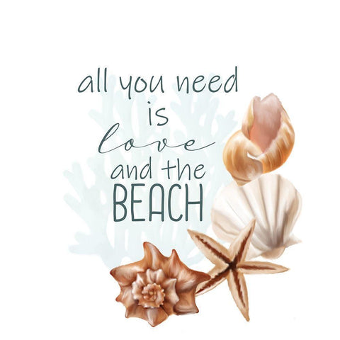 The Beach 4 Black Modern Wood Framed Art Print with Double Matting by Allen, Kimberly