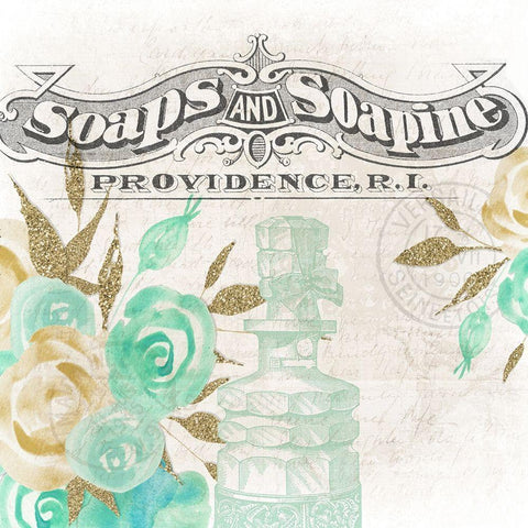 Vintage Soap 1 Black Modern Wood Framed Art Print by Allen, Kimberly