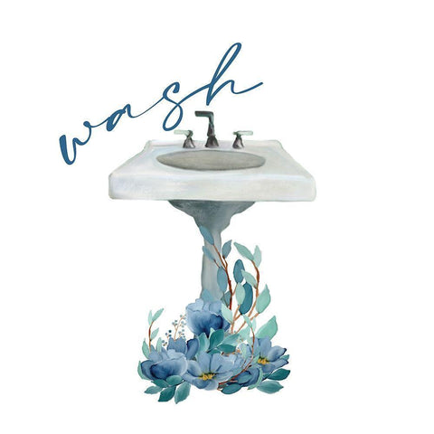 French Blue 3 Black Modern Wood Framed Art Print with Double Matting by Allen, Kimberly