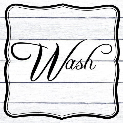 Wash Dry Fold 1 Black Modern Wood Framed Art Print by Allen, Kimberly