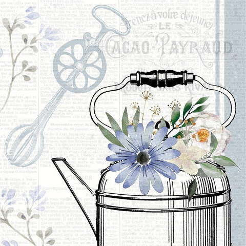 Kitchen Floral 3 Black Modern Wood Framed Art Print by Allen, Kimberly