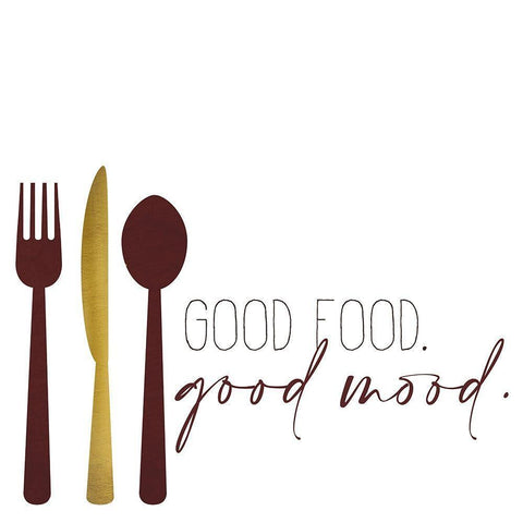 Good Food White Modern Wood Framed Art Print by Allen, Kimberly