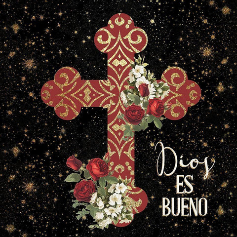 Dios es Bueno 2 Gold Ornate Wood Framed Art Print with Double Matting by Allen, Kimberly