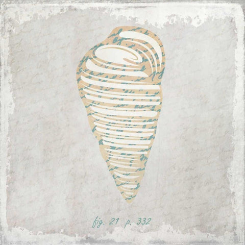 Stone Shell 3 Gold Ornate Wood Framed Art Print with Double Matting by Allen, Kimberly