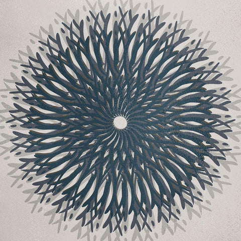 Spinner White Modern Wood Framed Art Print by Kimberly, Allen