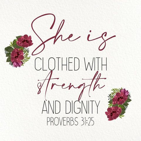 She Is Clothed v2 White Modern Wood Framed Art Print by Allen, Kimberly