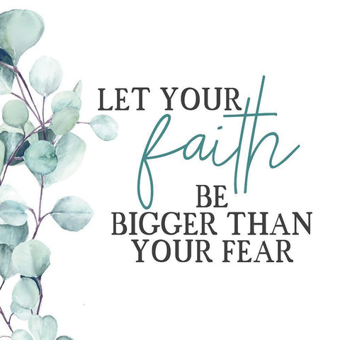 Your Faith Floral v2 Black Ornate Wood Framed Art Print with Double Matting by Allen, Kimberly