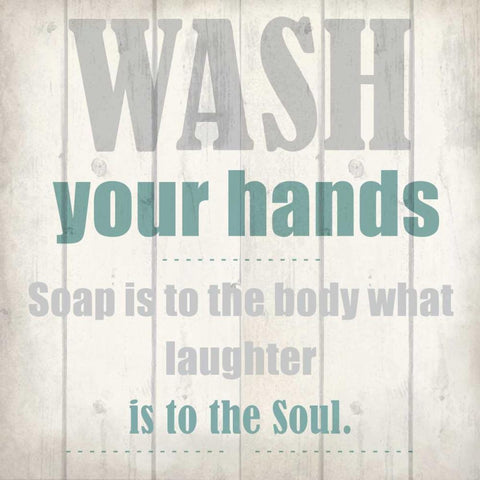 Wash Your Soul White Modern Wood Framed Art Print by Allen, Kimberly
