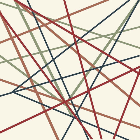 Lined 2 White Modern Wood Framed Art Print with Double Matting by Kimberly, Allen