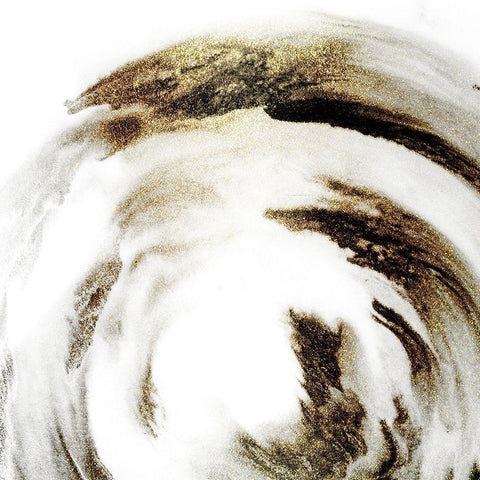 Smeared Circle 1 Black Modern Wood Framed Art Print by Kimberly, Allen