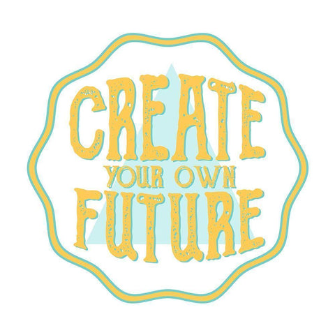 Create Future 1 Gold Ornate Wood Framed Art Print with Double Matting by Allen, Kimberly
