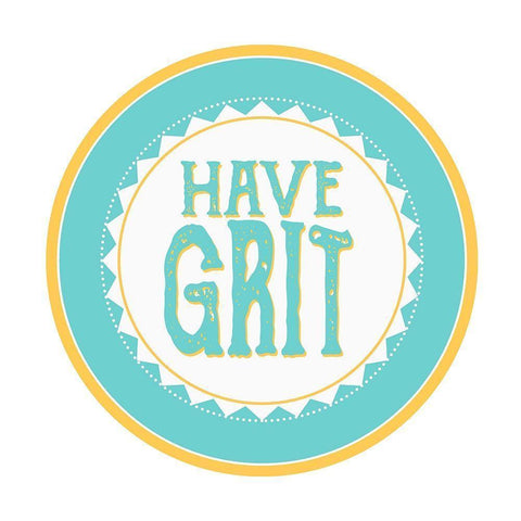 Have Grit White Modern Wood Framed Art Print by Allen, Kimberly