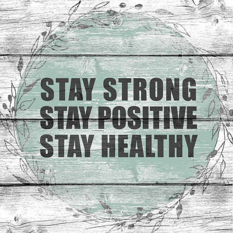 Stay Strong Black Modern Wood Framed Art Print with Double Matting by Allen, Kimberly