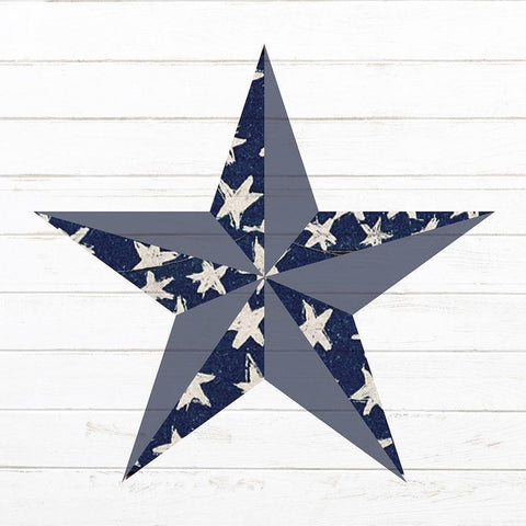 Primitive Star 1 White Modern Wood Framed Art Print by Allen, Kimberly