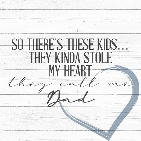 Call Me Dad Black Modern Wood Framed Art Print with Double Matting by Allen, Kimberly