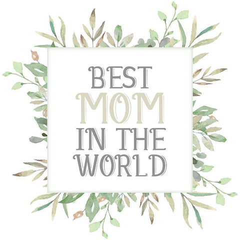 Best Mom Black Modern Wood Framed Art Print by Allen, Kimberly