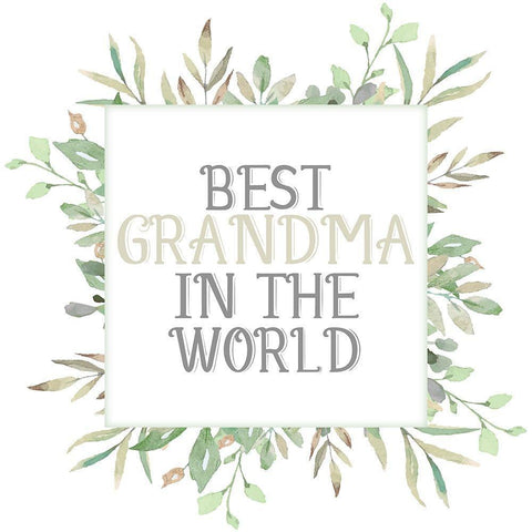 Best Grandma Black Ornate Wood Framed Art Print with Double Matting by Allen, Kimberly