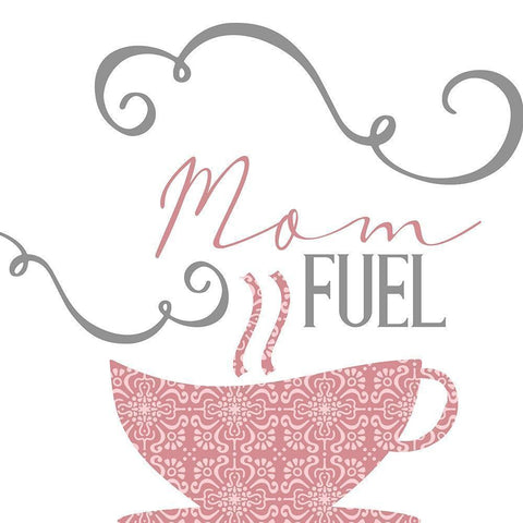 Mom Fuel Black Modern Wood Framed Art Print with Double Matting by Allen, Kimberly
