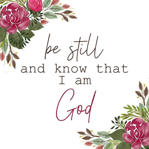Be Still and Know White Modern Wood Framed Art Print by Allen, Kimberly