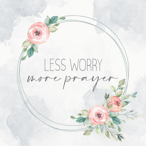 Less Worry White Modern Wood Framed Art Print by Allen, Kimberly