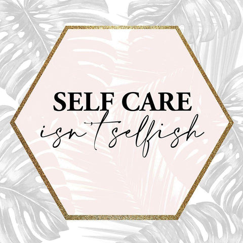 Selfcare 1 Gold Ornate Wood Framed Art Print with Double Matting by Allen, Kimberly